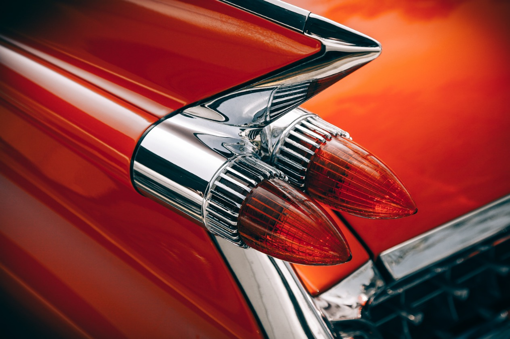 stunning classic car restored at auto body shop